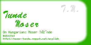 tunde moser business card